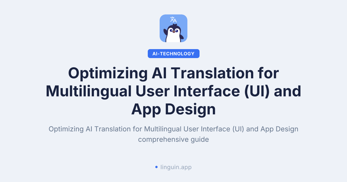 Optimierung von KI-Übersetzung für UI und apps